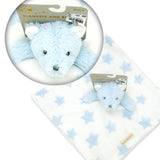 Blankets and Beyond Soft Blue Bear NUNU with Blue Stars Baby Security Blanket