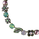 Mariana Handmade Swarovski Leaf 3076 Necklace 1342 Pacific Opal Mint Rose Water