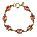 La Vie Parisienne Earrings Gold Swarovski Crystal Dangle Popesco 6581G Peach - ILoveThatGift