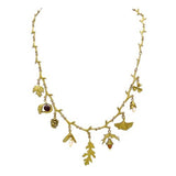 Acorn & Oak Pearl Garnet Charm 18.5" Necklace by Michael Michaud - ILoveThatGift