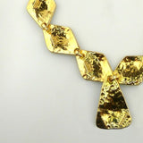 Kenneth Jay Lane Polished Gold Turquoise Diamond Shaped Enamel Bib Necklace KJL - ILoveThatGift