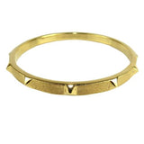 Charles Garnier Jewel Rock Spike Bangle Yellow Gold Over Sterling Silver