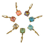 La Vie Parisienne Earrings Gold Swarovski Crystal Dangle Popesco 6581G Peach - ILoveThatGift