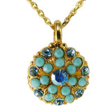 Mariana Guardian Angel Crystal Pendant Gold Necklace Turq Blue 2677 - ILoveThatGift