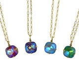 La Vie Parisienne Gold Crystal Necklace Mermaid Purple Blue Ruby1472G Popesco