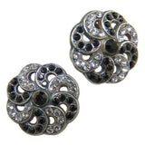 Mariana Handmade Swarovski Crystal Earrings 1083/2 280-1 Clear Crystal Black