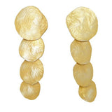 Petite La Mer 24 kt Gold Cascading Drop Post Sea Shell Earrings by Michael Micha