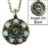 Mariana Guardian Angel Crystal Pendant Necklace 3201  Blue Opal Topaz