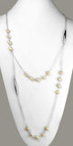 Simon Sebbag Sterling Silver White Pearl Long Bead Necklace