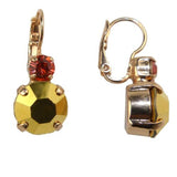 Mariana Handmade Swarovski Crystal Large Round Earrings 1037 3301 Hyacinth Gold