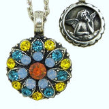 Mariana Guardian Angel Crystal Pendant Necklace 3311 Citrine Indicolate Topaz Ch