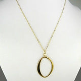 Abstract Oval Gold Fill Necklace by Athena Designs