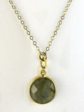 Bezel Stone Necklace by Athena Designs
