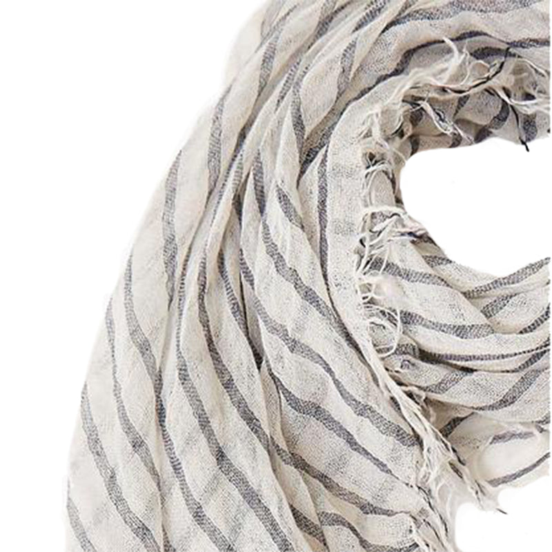Chan Luu Scarf Soft Cashmere Silk Wrap Black White Plaid Jet Stream Duster Bag - ILoveThatGift
