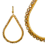 La Vie Parisienne Teardrop Gold Hoop Earrings Shade 9510G Catherine Popesco