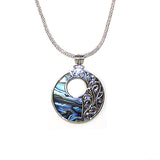 Sterling Silver 925 Bali Large Round Pendant with Abalone Shell by Bali Designs - ILoveThatGift