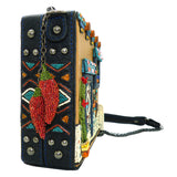 Mary Frances Adobe Pueblo House Embellished Western Theme Gecko Novelty Handbag 18418 - ILoveThatGift