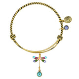 Anne Koplik Swarovski® Dragonfly Inspire Charm Bangle Bracelet BBG002LTU - ILoveThatGift