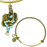 Anne Koplik Swarovski® Mermaid Adventure Charm Bangle Bracelet BBG004CRY - ILoveThatGift
