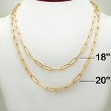 Carrie Paperclip 18K Gold Link Necklace 18" or 20"  by Sahira - ILoveThatGift