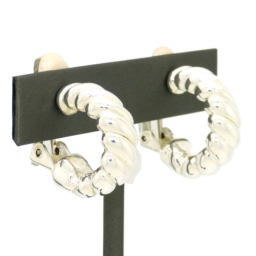 Simon Sebbag Sterling Silver 925 Roped Huggie Clipped  E2955CL - ILoveThatGift