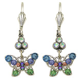 Anne Koplik Small Openwork Blue Butterfly Earrings with Swarovski Crystal ES3176DEN