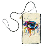 Mary Frances Eye Paint Beaded Cross Body Phone Bag - ILoveThatGift