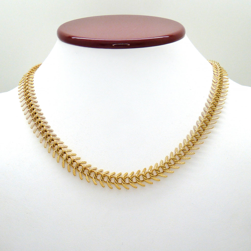 Fishbone 18K Gold Link Necklace 18" by Sahira - ILoveThatGift