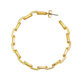 Kaye Link 18K Gold Link Hoop Post Earrings by Sahira - ILoveThatGift