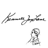 Kenneth Jay Lane KJL Satin Gold Dimpled Disc Clip Earrings Marked