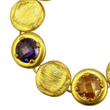Gold Toned Africa Semi Precious Stones Bracelet Magnetic Closure Marco Bicego Inspired - ILoveThatGift