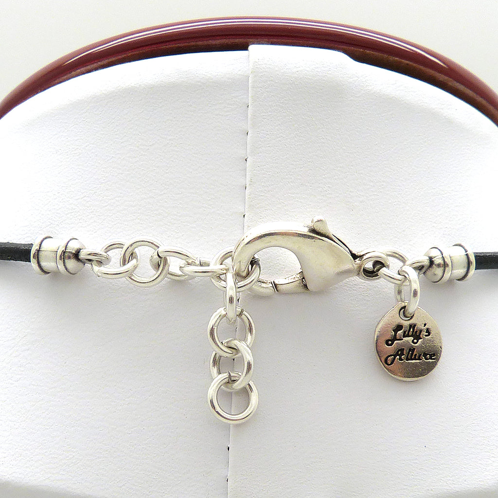 Lilly's Allure Black Leather Silver Double Heart Necklace N23 Wear w Uno de 50 - ILoveThatGift