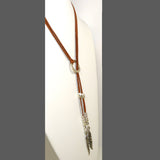 Lilly's Allure Deerskin Natural Leather Feather Choker Lariat Silver Beads Necklace N40 Wear with Uno de 50 - ILoveThatGift