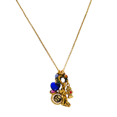 Anne Koplik My Dog, Fire Hydrant, Bowl, Heart Charm Pendant Necklace Swarovski Crystals NKJ104DOG - ILoveThatGift