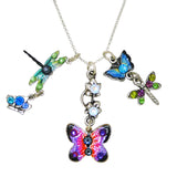 Anne Koplik Dragonfly Butterfly Charm Pendant Necklace Swarovski Crystals NSJ213FLY