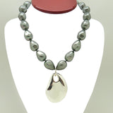 Rainbow Shell Pearl Nugget Sterling Silver Simon Sebbag Necklace Pendant PN593RSPN - ILoveThatGift