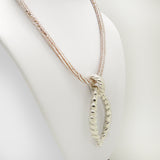 Simon Sebbag Sterling Silver Roped Pendant Pearl Suede Leather Necklace PN602 - ILoveThatGift