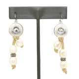 Gigi & Sugar Pearl Drop Earrings with Smoke Crystal Handmade - ILoveThatGift