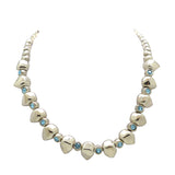 Lilly's Allure Blue Aquamarine Swarovski Arrow Bead Leather Necklace SW7 Wear with Uno de 50