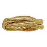 High Polished Gold Triple Cobra Bracelet Designer Inspired wear with Janis Savitt - ILoveThatGift