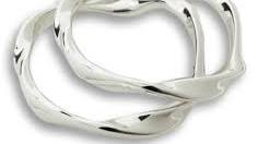 Simon Sebbag Wavy Sterling Silver 925 Bracelet B1221 SS Bangle