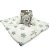 Blankets and Beyond Soft Gray Dog NUNU with Gray Stars Baby Security Blanket