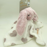 Blankets and Beyond Soft Pink Rose Bunny NUNU with Hearts Baby Security Blanket