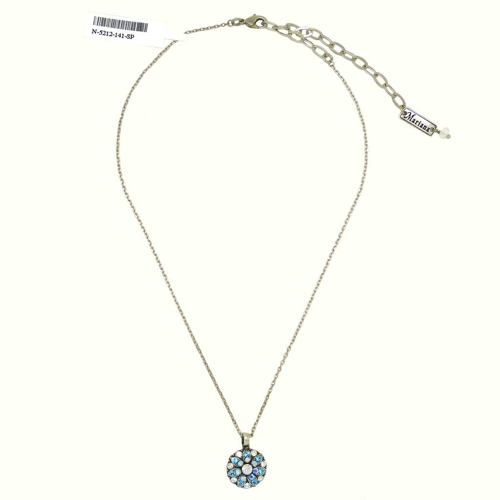 Mariana Guardian Angel Crystal Pendant Necklace 141 Aqua AB Clear - ILoveThatGift