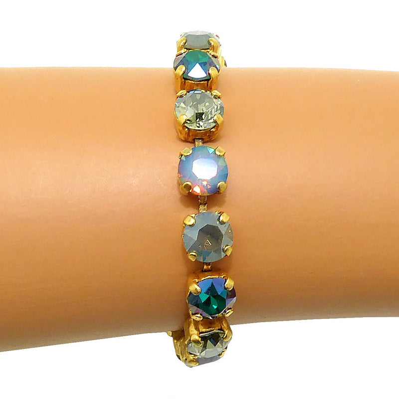 La Vie Parisienne Swarovski Gold Bracelet Ocean Airblue Opal Teal 1652 BG - ILoveThatGift