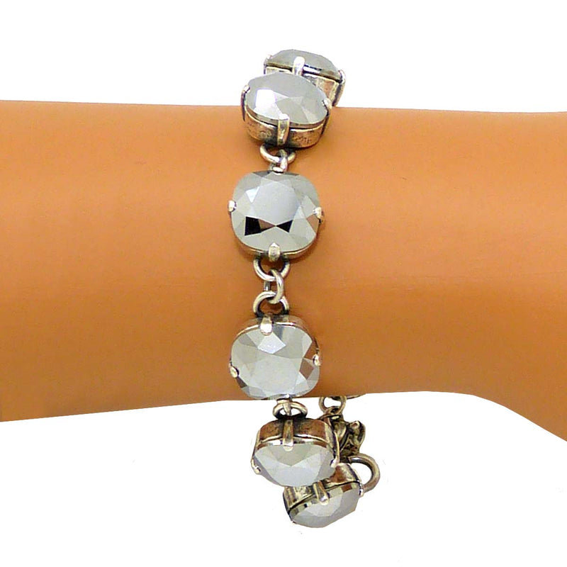 La Vie Parisienne Catherine Popesco Swarovski Bracelet Chrome Silver 1696BS - ILoveThatGift
