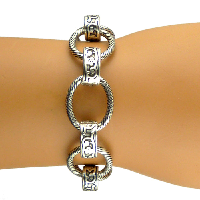 La Vie Parisienne Silver Chain Link Bracelet 1719 Popesco - ILoveThatGift