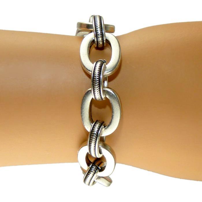 La Vie Parisienne Silver Chain Link Bracelet 1733 Popesco - ILoveThatGift