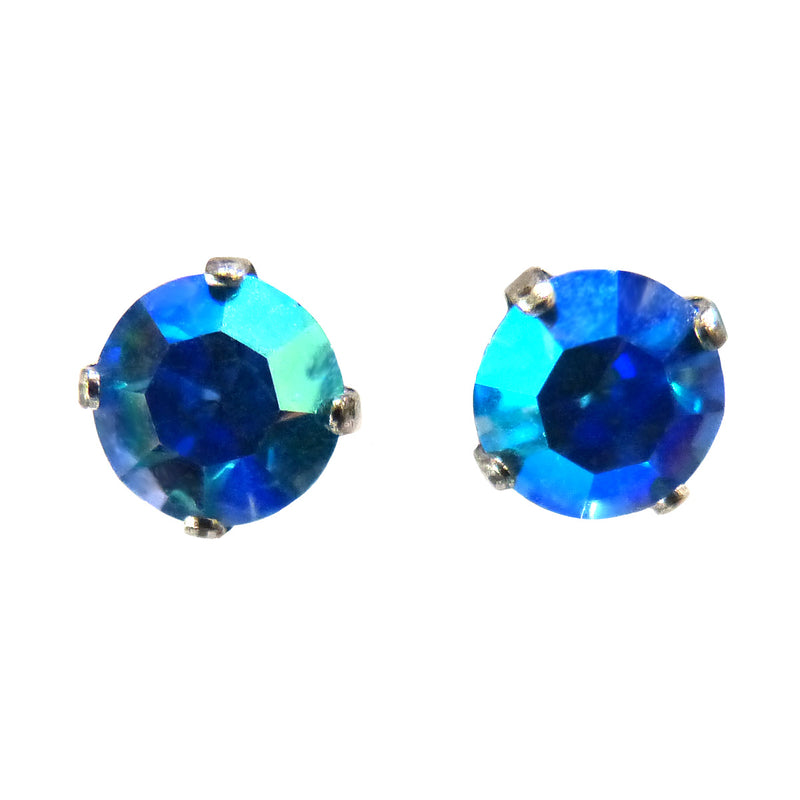 Mariana Handmade Swarovski Crystal Earrings 8mm Stud 202AB Aquamarine - ILoveThatGift