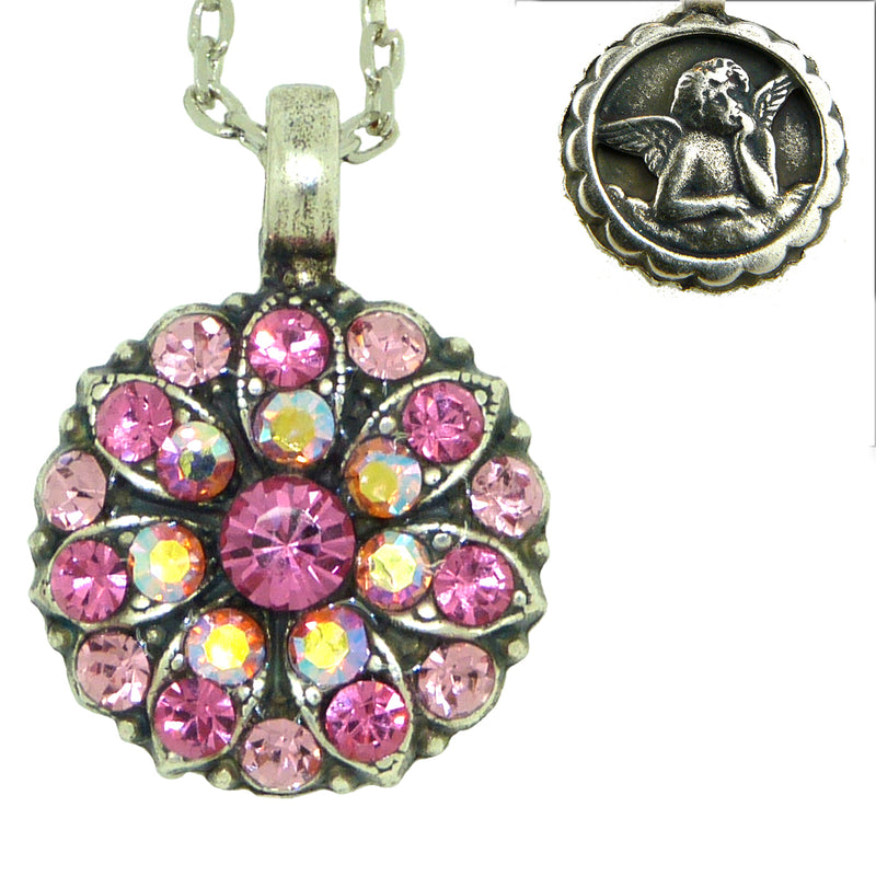 Mariana Guardian Angel Crystal Pendant Necklace 209 Indian Pink - ILoveThatGift